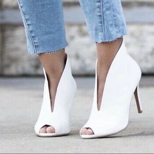 Christian Siriano White Vamp Booties